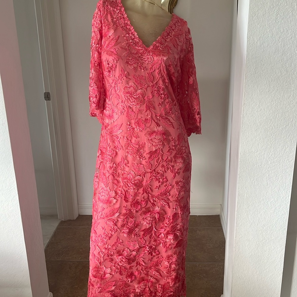 Tadashi Shoji Pink Lace Dress